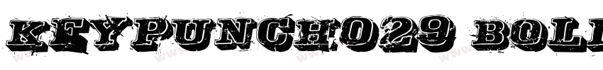 Keypunch029 Bold字体转换